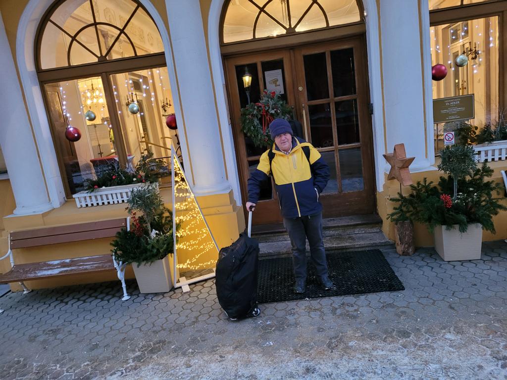 Strahlender Wintertag begrüsst mich in Franzensbad